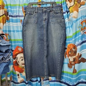 Cato womens long denim skirt size 14